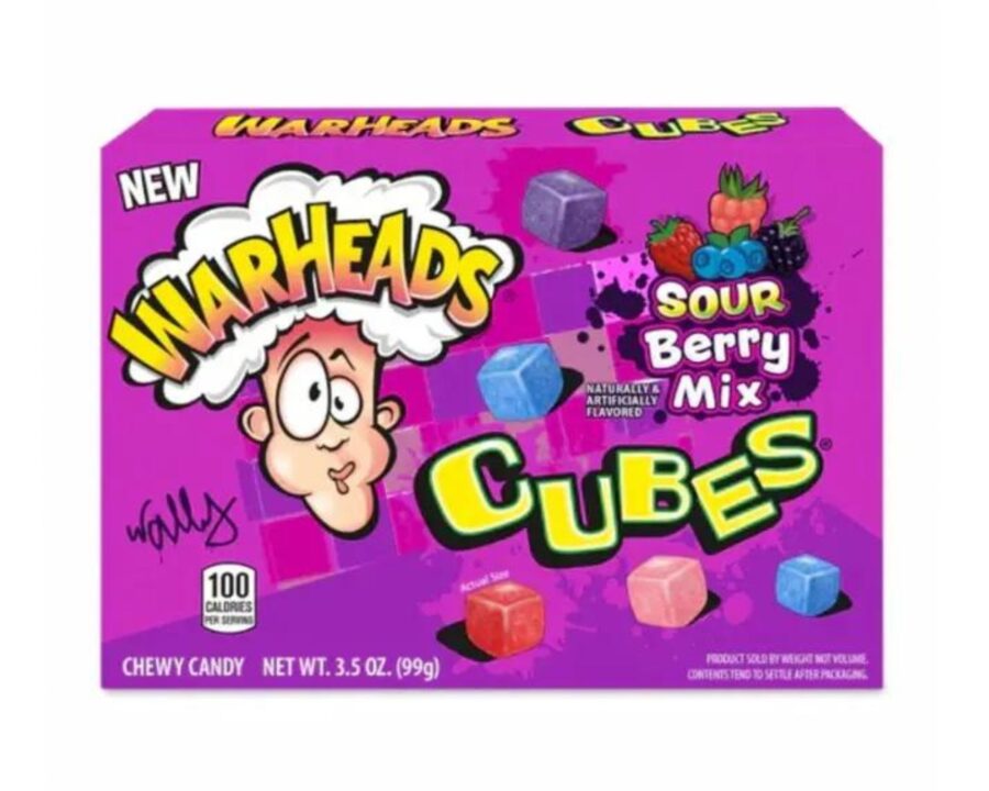 Warheads Theatre Berry Cubes 99G Warheads Theatre Berry Cubes 99G