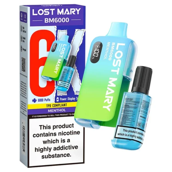 Lost Mary BM6000 - Menthol (Disposable Pod Kit) 20MG