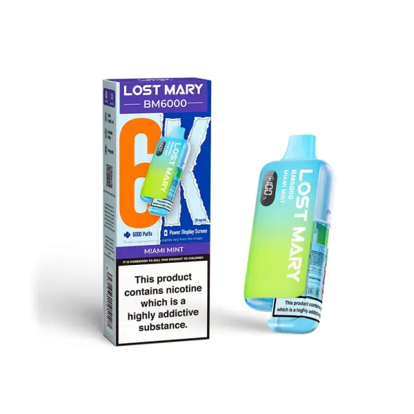 Lost Mary BM6000 - Miami Mint (Disposable Pod Kit) 20MG