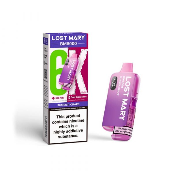Lost Mary BM6000 - Summer Grape (Disposable Pod Kit) 20MG Lost Mary BM6000 - Summer Grape (Disposable Pod Kit) 20MG