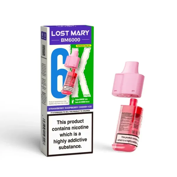 Lost Mary BM6000 Prefilled Pod - Strawberry Raspberry Cherry Ice